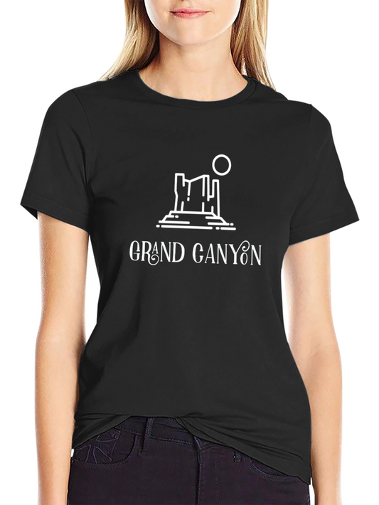 Grand Canyon Graphic Tee - Black Cotton T-Shirt