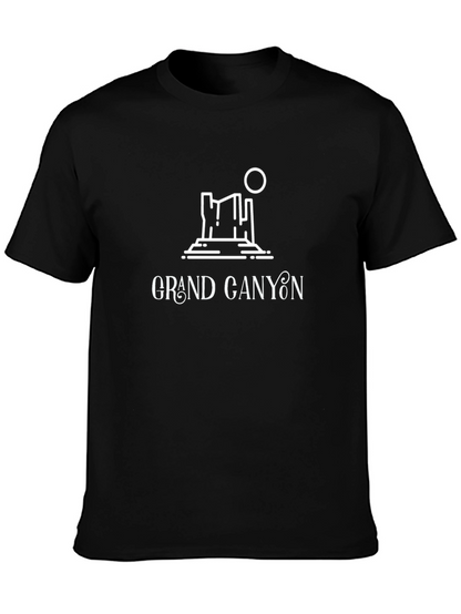 Grand Canyon Graphic Tee - Black Cotton T-Shirt