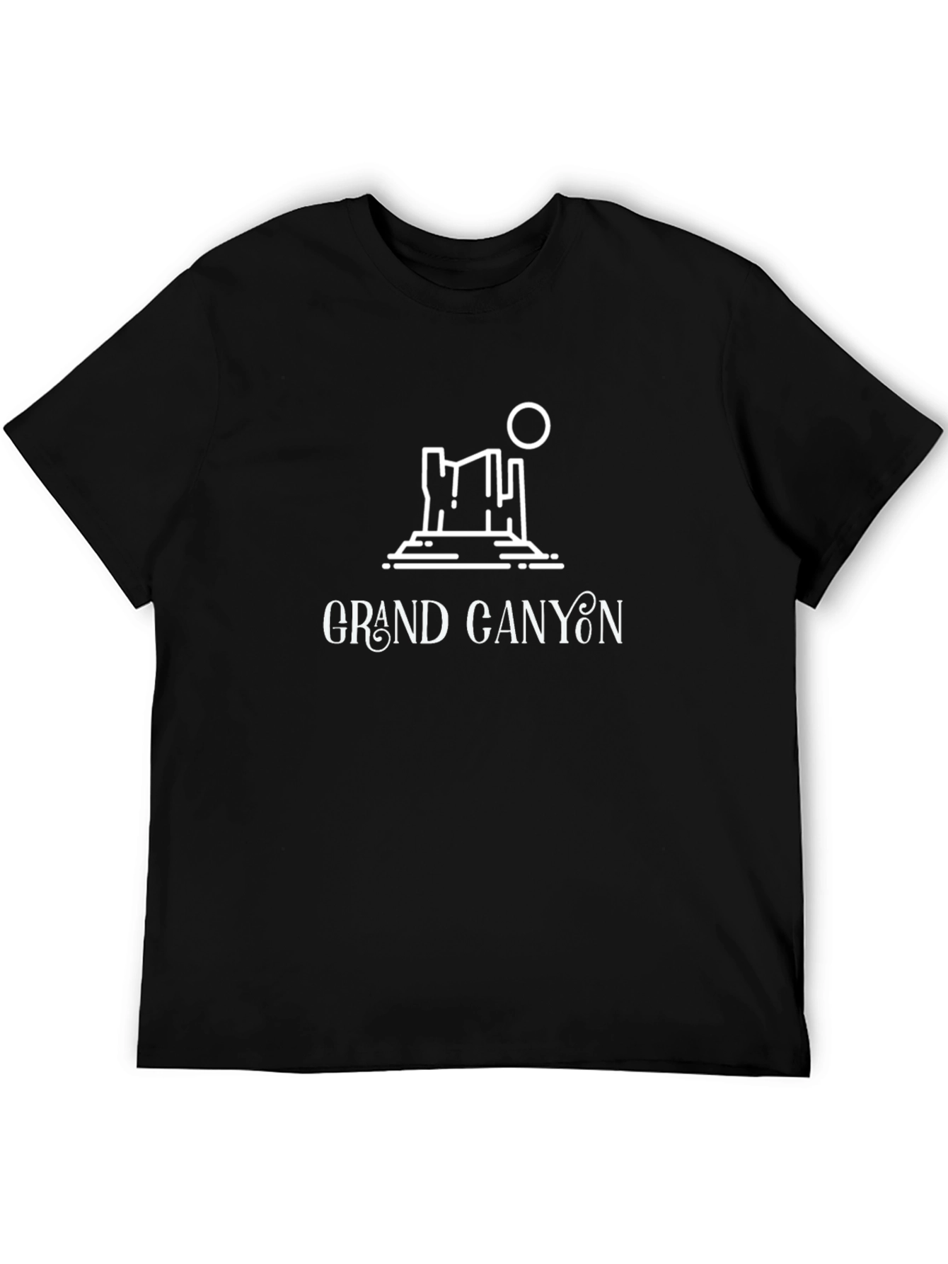 Grand Canyon Graphic Tee - Black Cotton T-Shirt