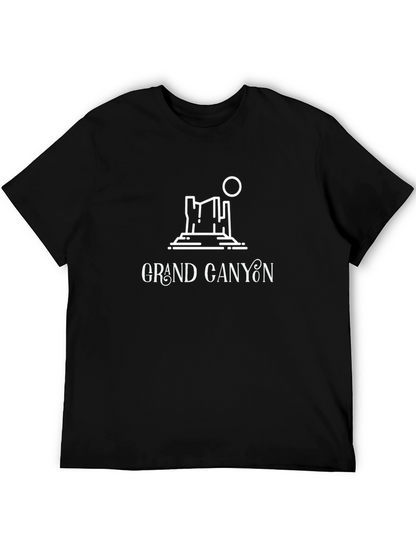 Grand Canyon Graphic Tee - Black Cotton T-Shirt