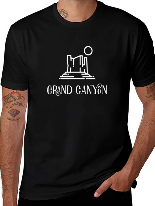 Grand Canyon Graphic Tee - Black Cotton T-Shirt
