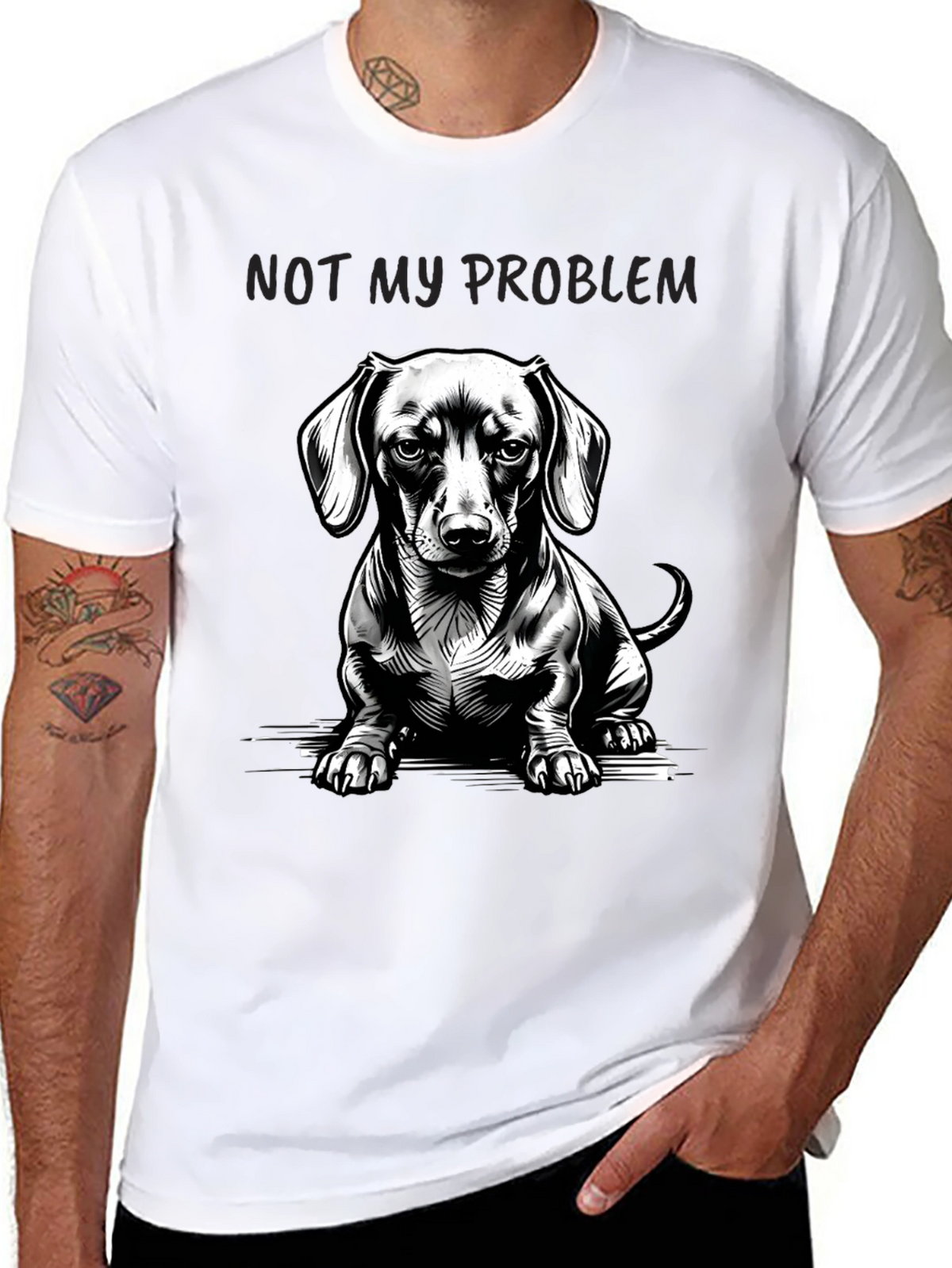 Dachshund Not My Problem Graphic Tee