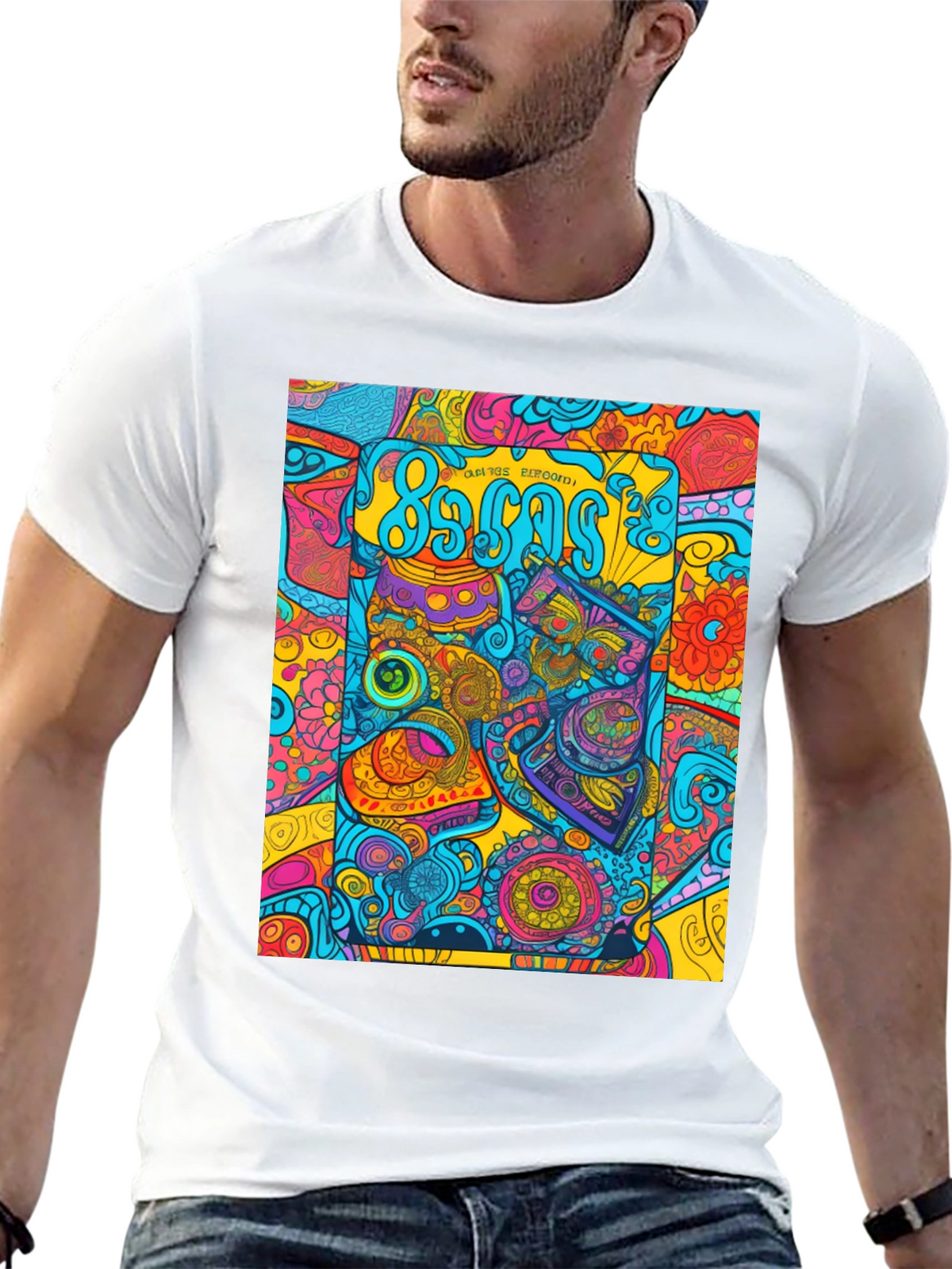 Retro 80s Pattern Graphic Tee