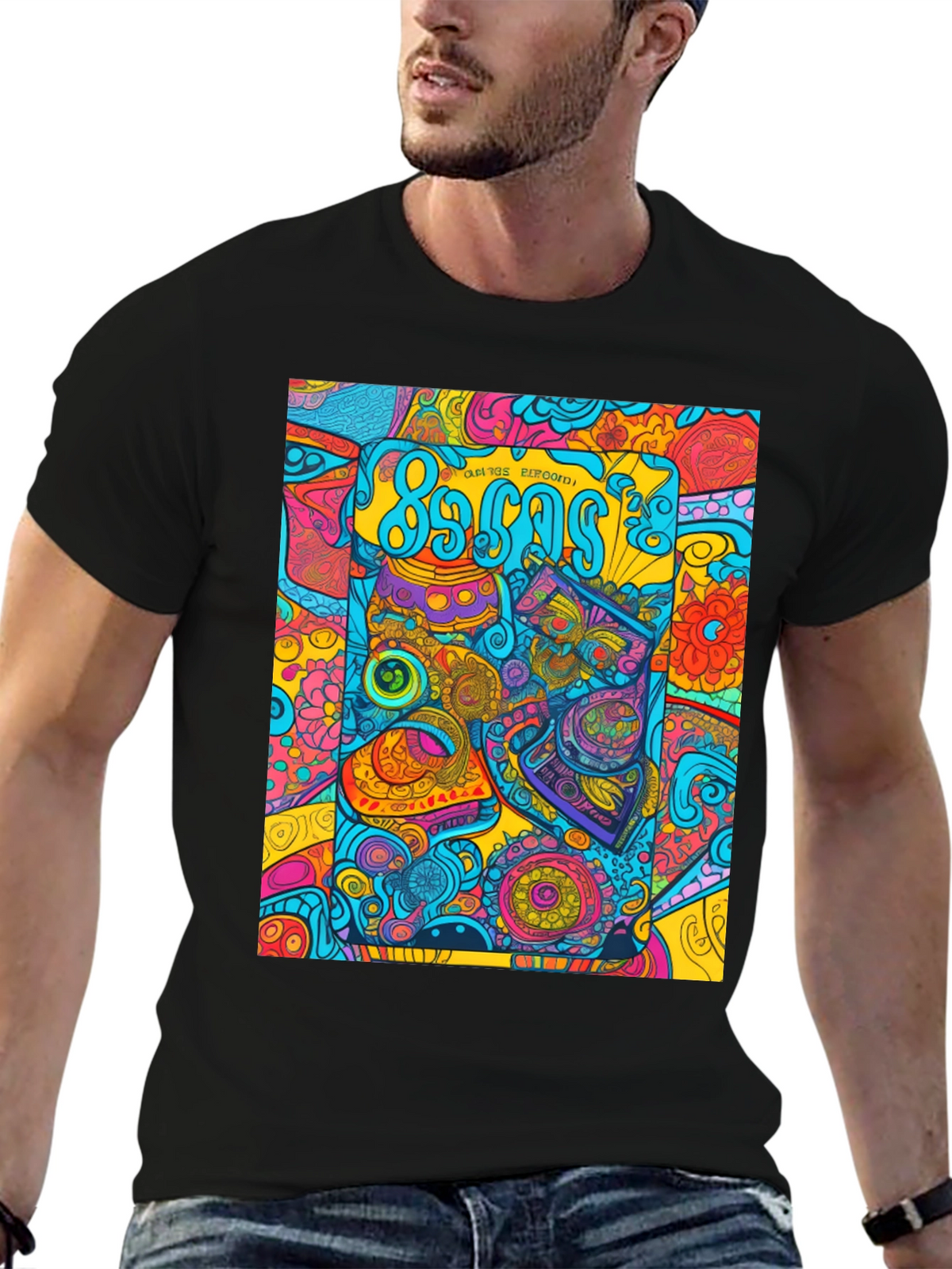Retro 80s Pattern Graphic Tee