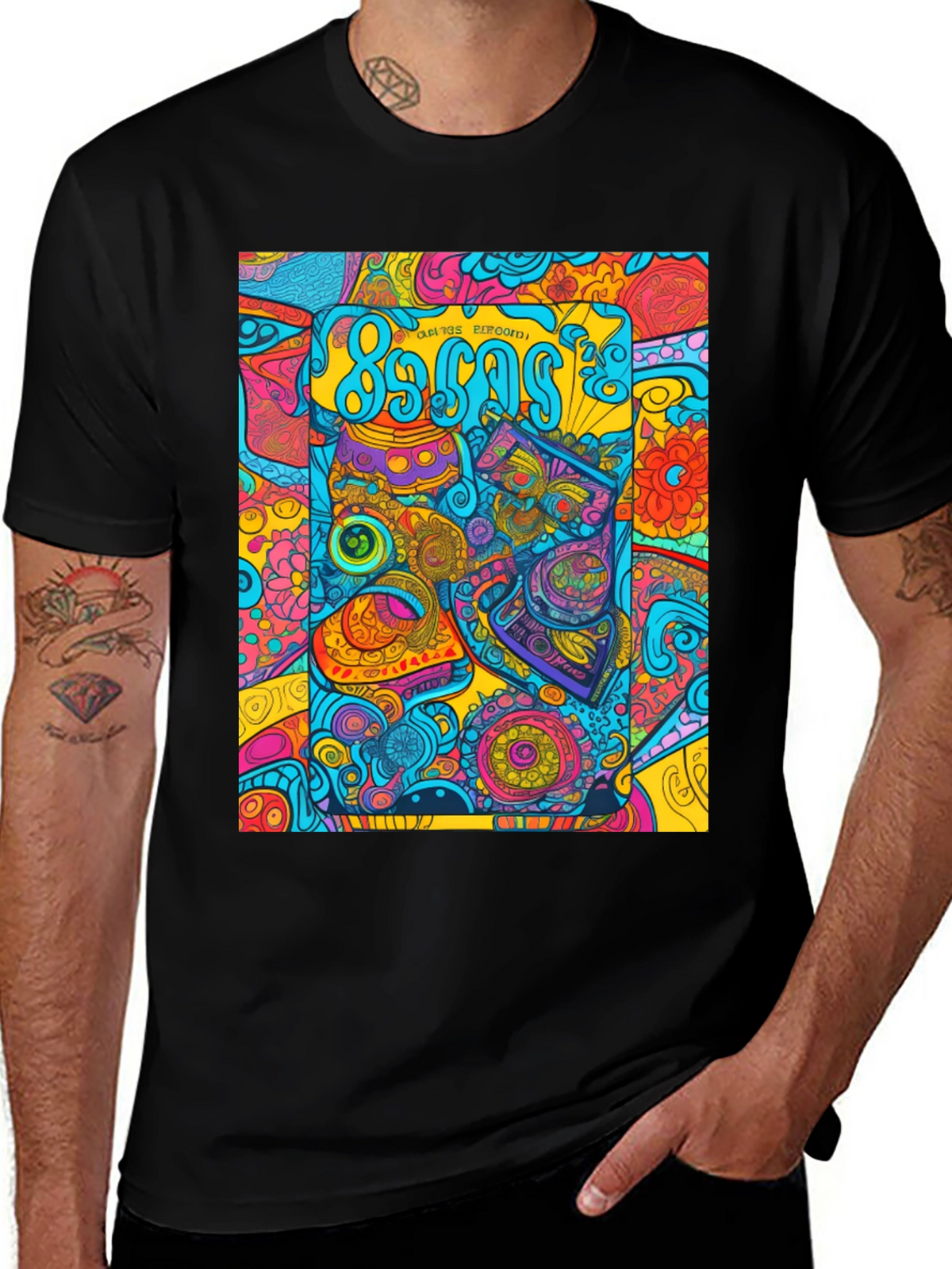 Retro 80s Pattern Graphic Tee