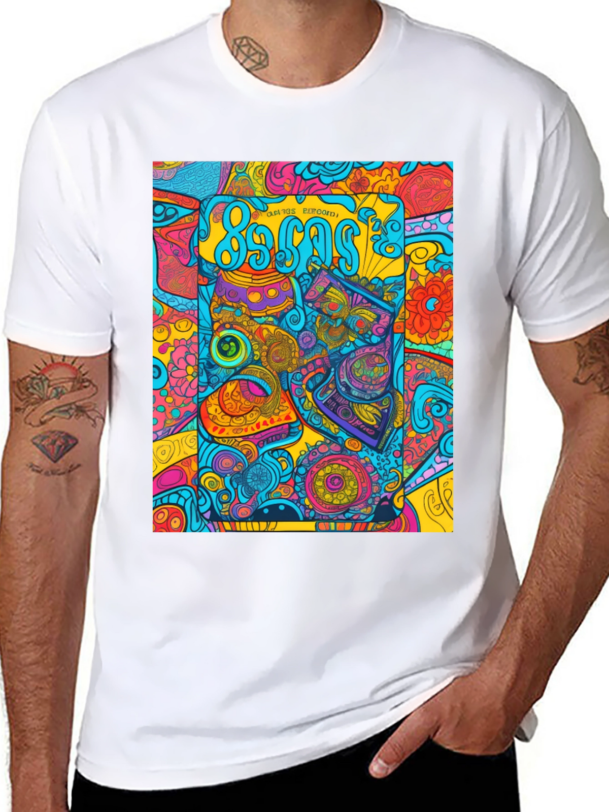 Retro 80s Pattern Graphic Tee
