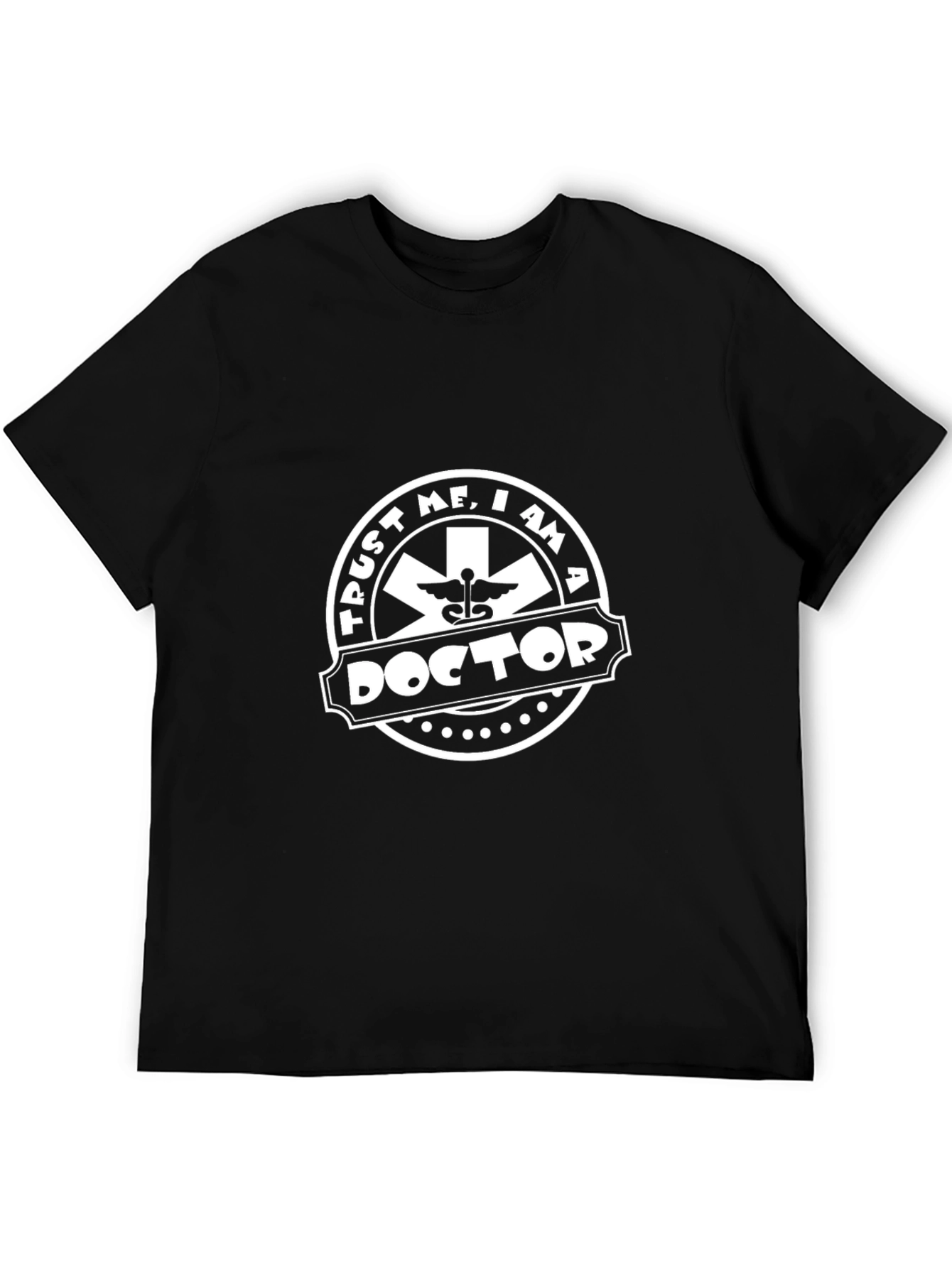 Trust Me I Am A Doctor Black Graphic Tee