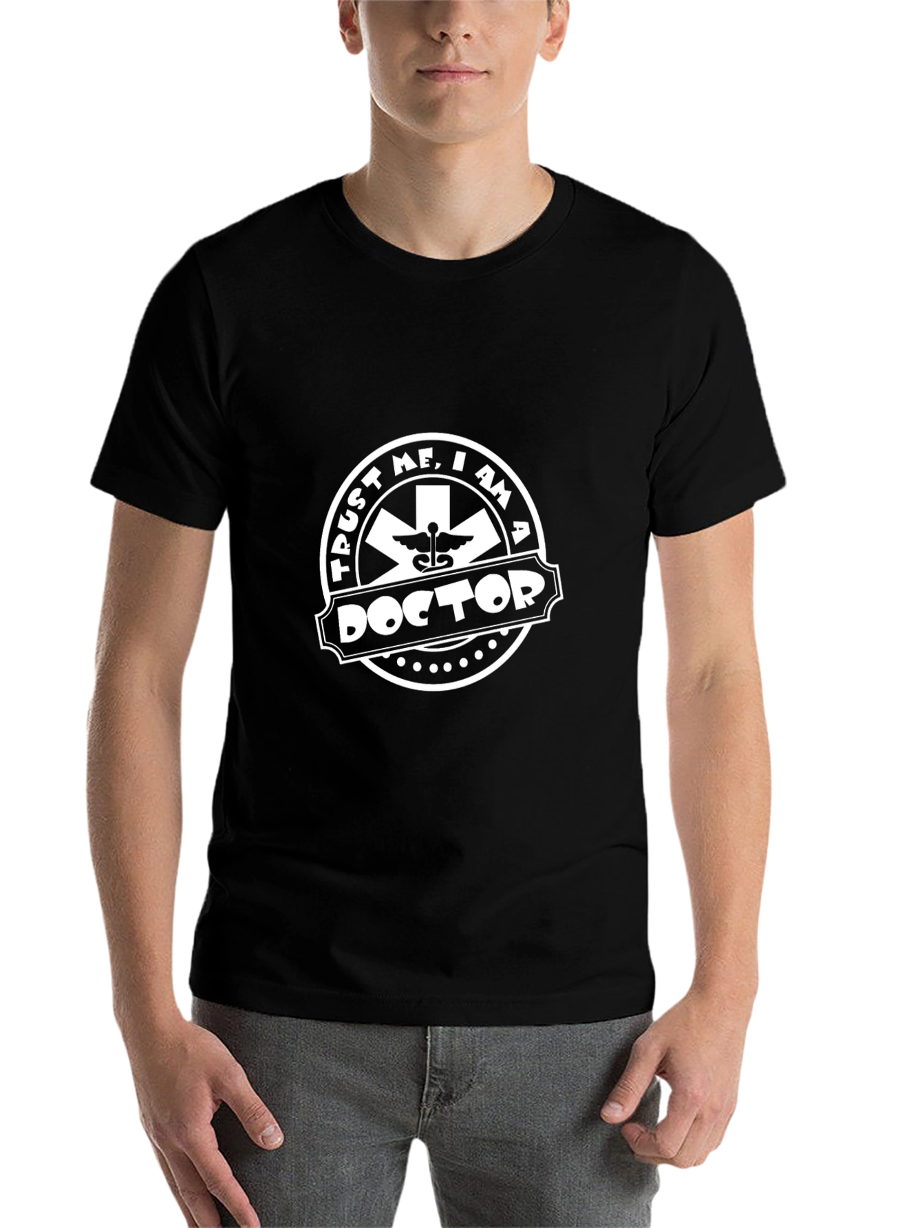 Trust Me I Am A Doctor Black Graphic Tee