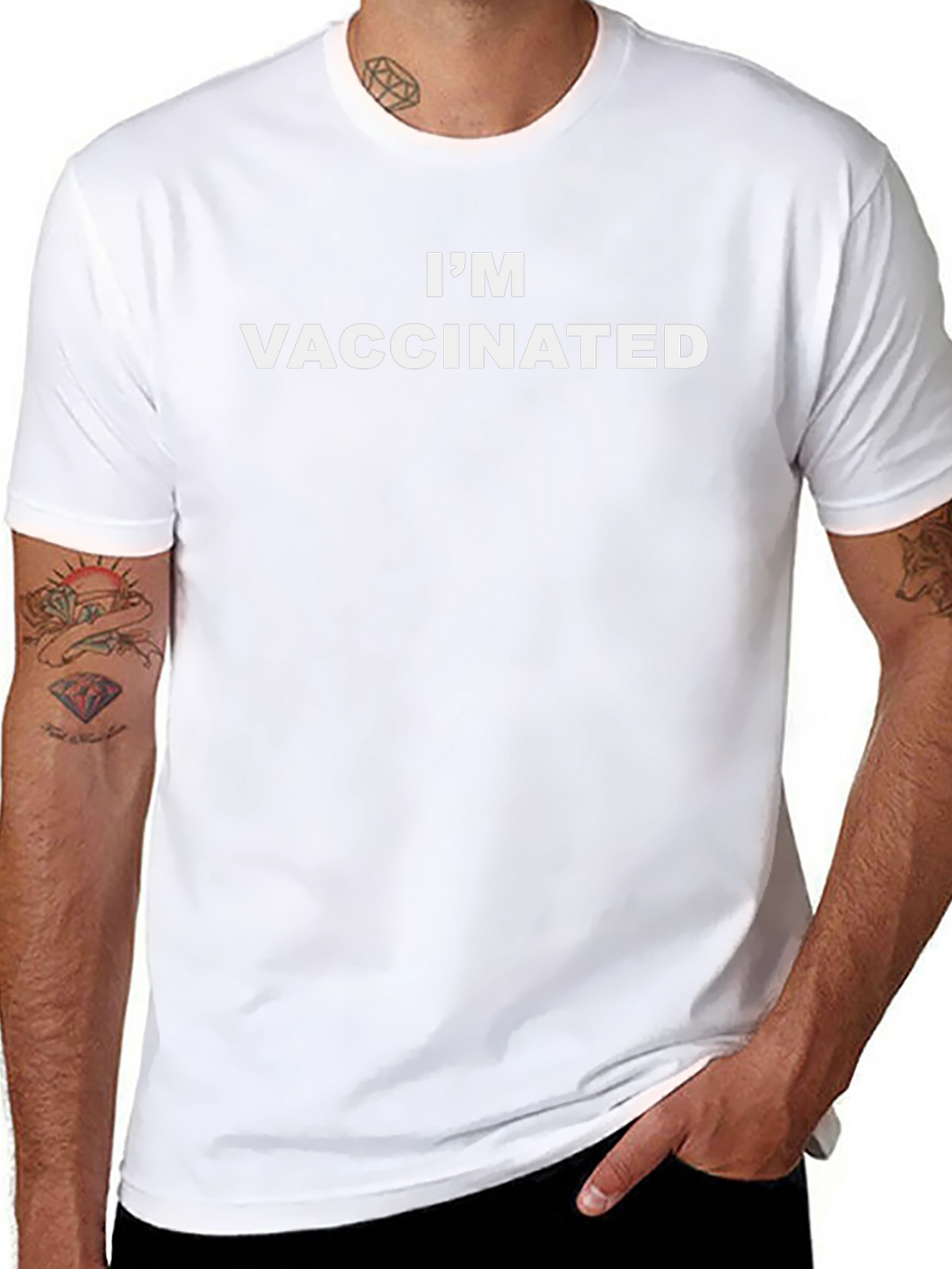 Im Vaccinated Black T-Shirt