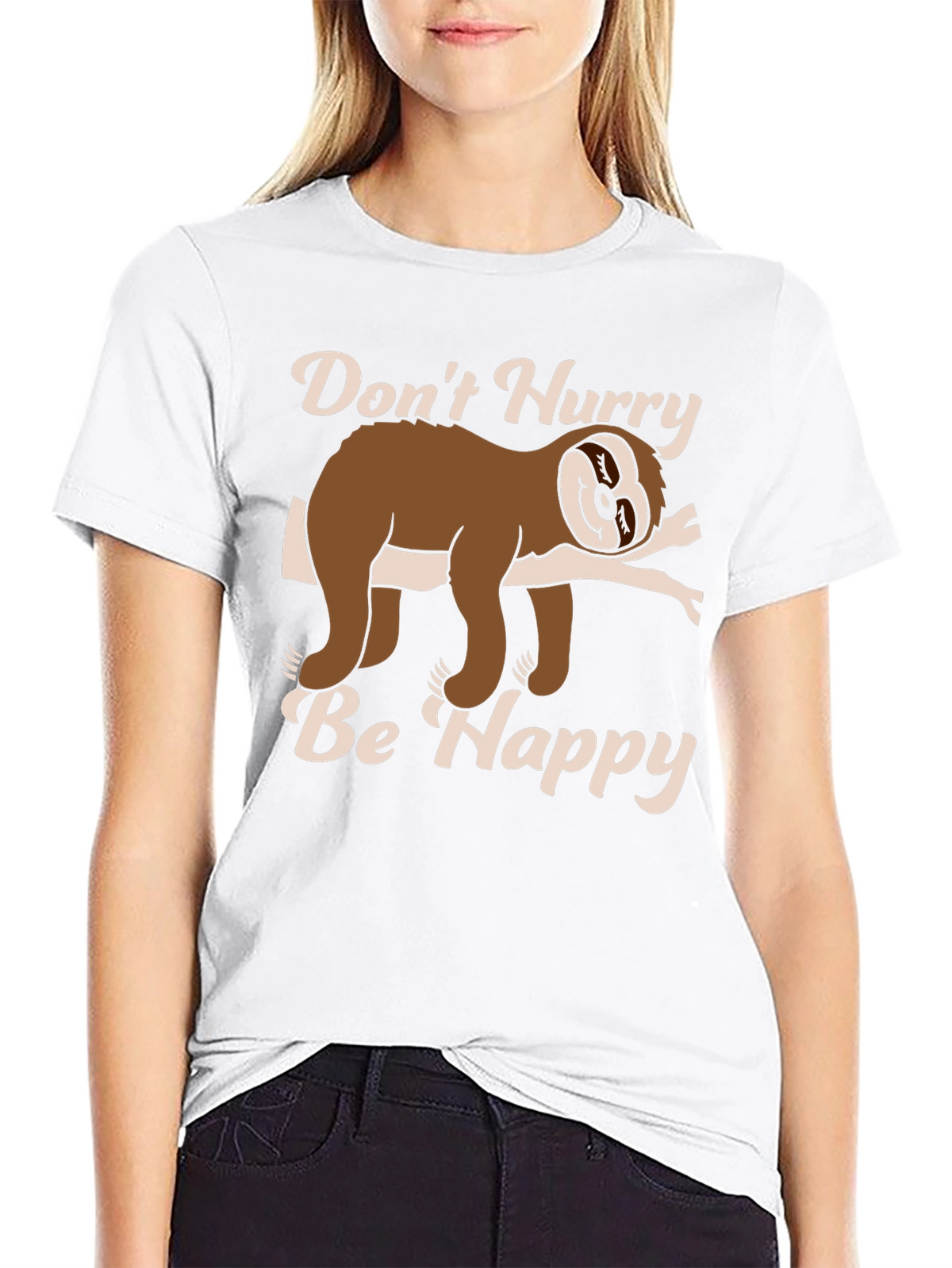 Dont Hurry Be Happy Sloth T-Shirt
