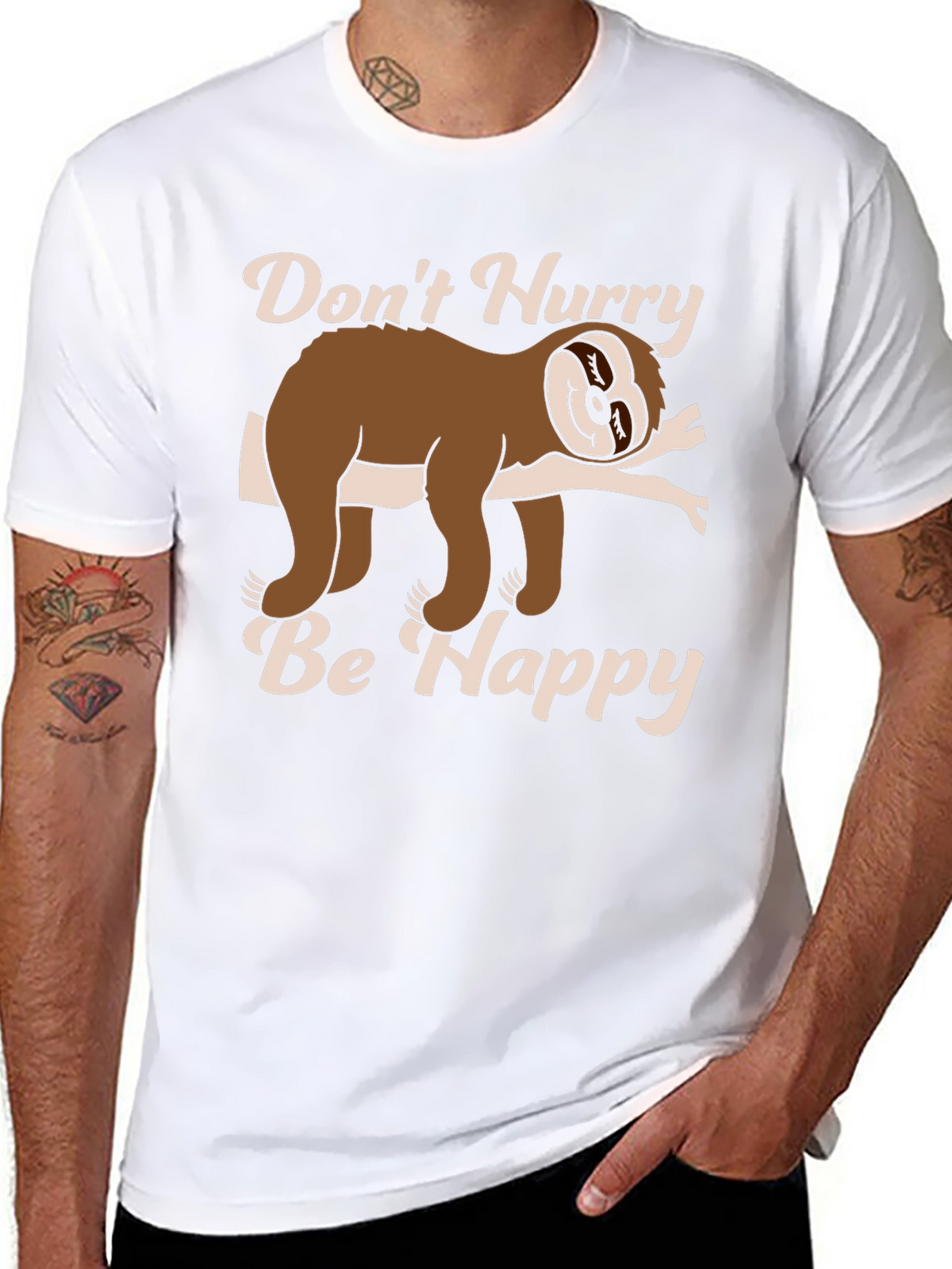 Dont Hurry Be Happy Sloth T-Shirt