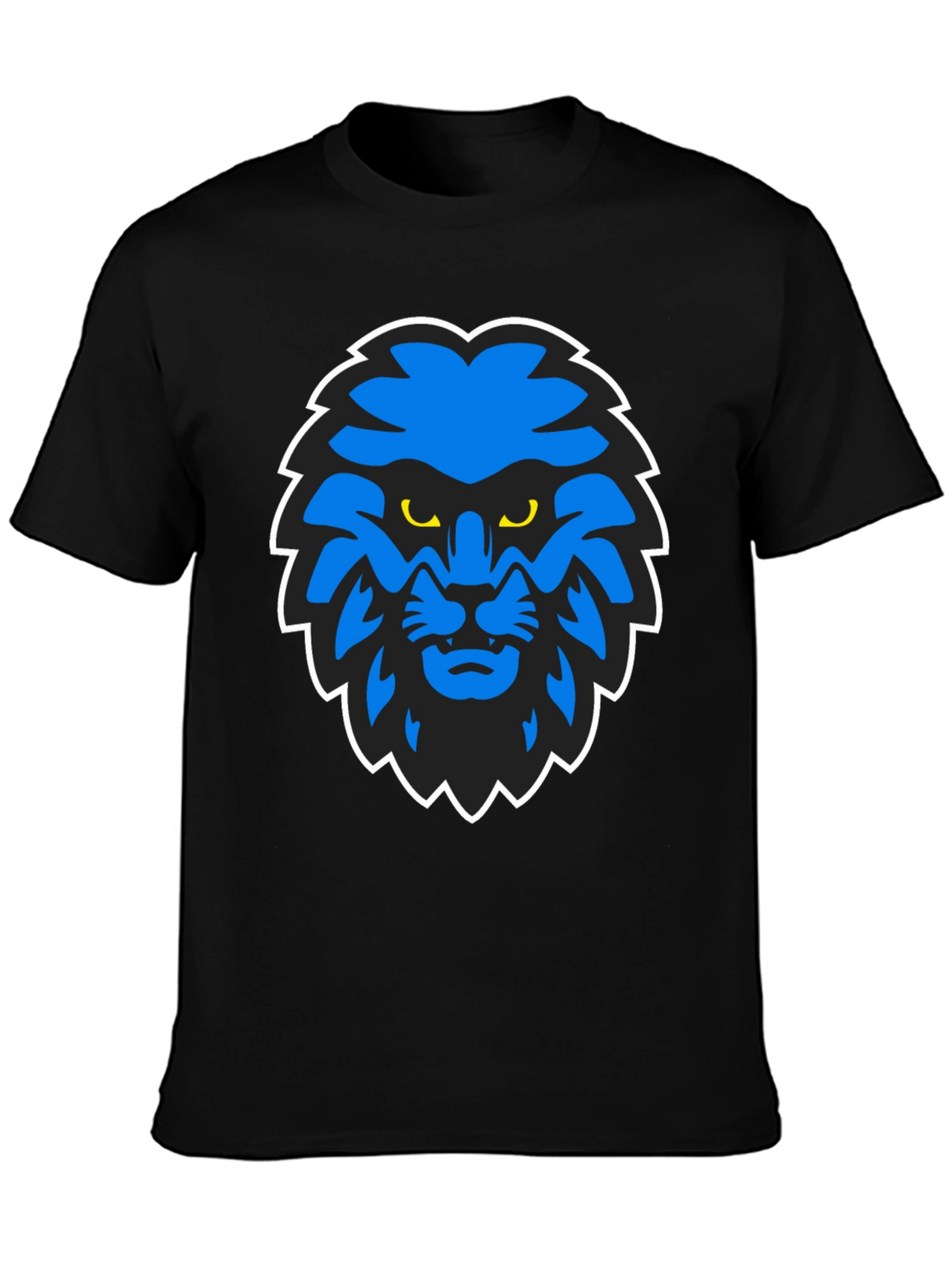 Blue Lion Graphic Black T-Shirt
