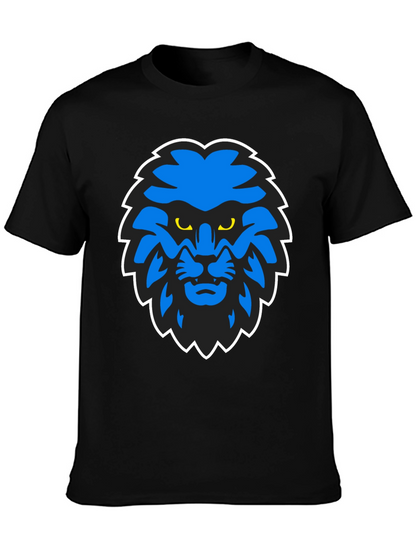 Blue Lion Graphic Black T-Shirt