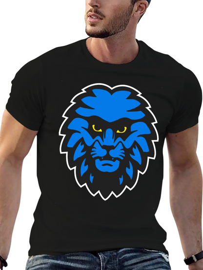 Blue Lion Graphic Black T-Shirt