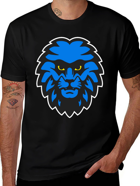 Blue Lion Graphic Black T-Shirt