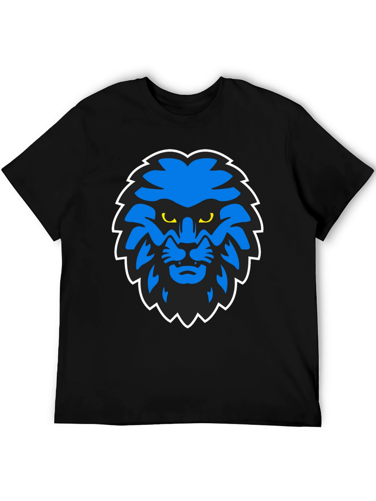 Blue Lion Graphic Black T-Shirt