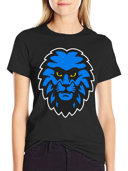 Blue Lion Graphic Black T-Shirt