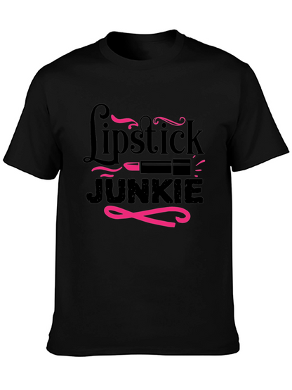 Lipstick Junkie Graphic T-Shirt - Stylish & Fun
