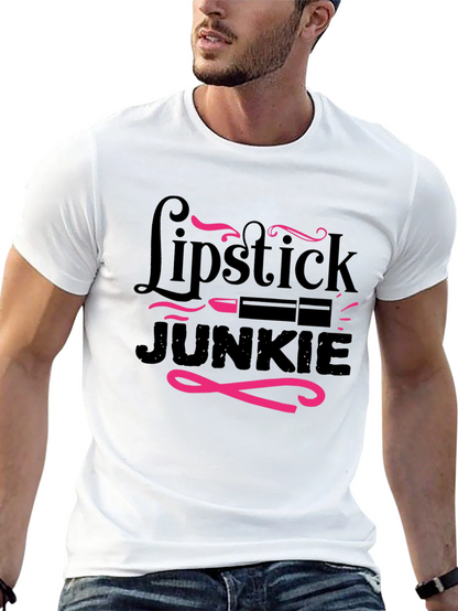 Lipstick Junkie Graphic T-Shirt - Stylish & Fun