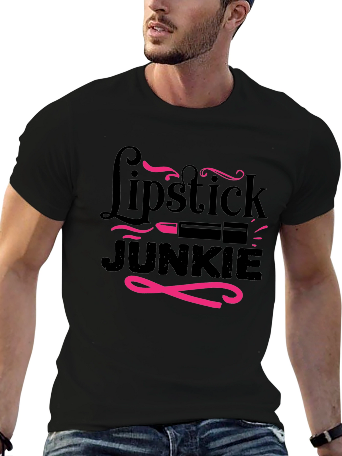 Lipstick Junkie Graphic T-Shirt - Stylish & Fun