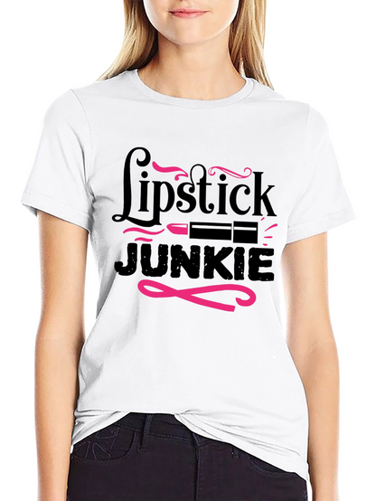 Lipstick Junkie Graphic T-Shirt - Stylish & Fun