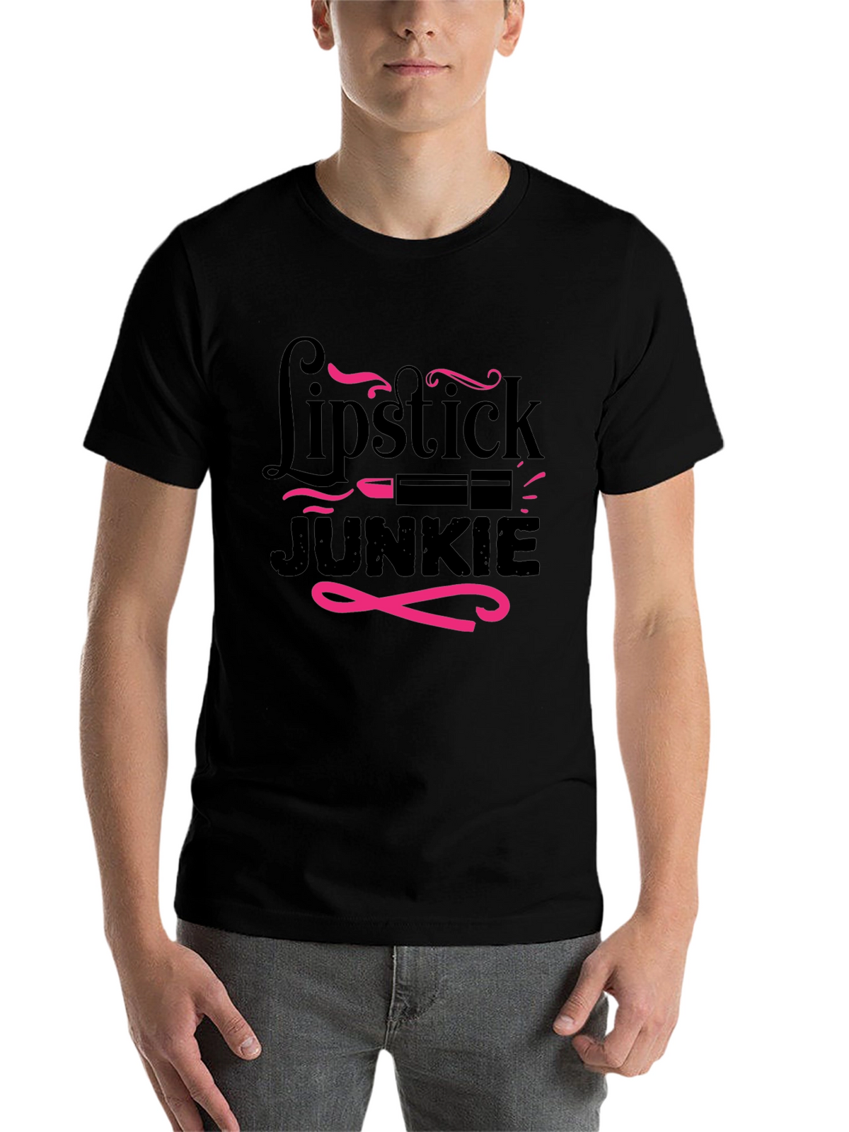 Lipstick Junkie Graphic T-Shirt - Stylish & Fun