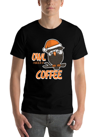 Owl I Need Is Coffee Graphic T-Shirt