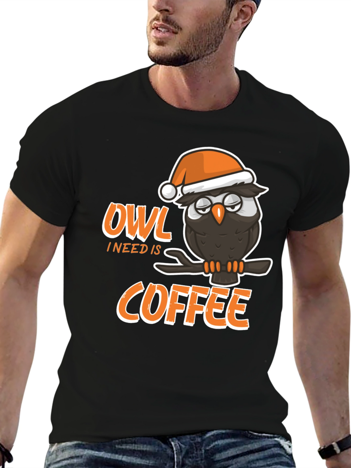 Owl I Need Is Coffee Graphic T-Shirt