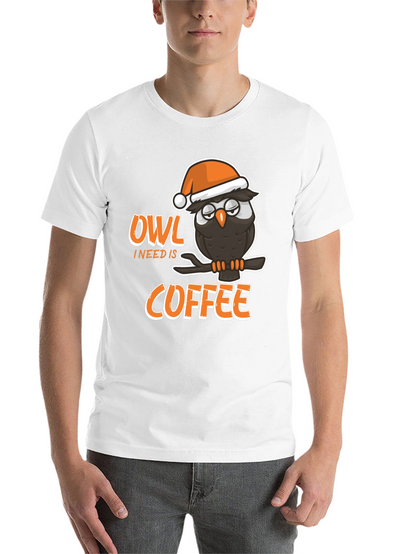Owl I Need Is Coffee Graphic T-Shirt