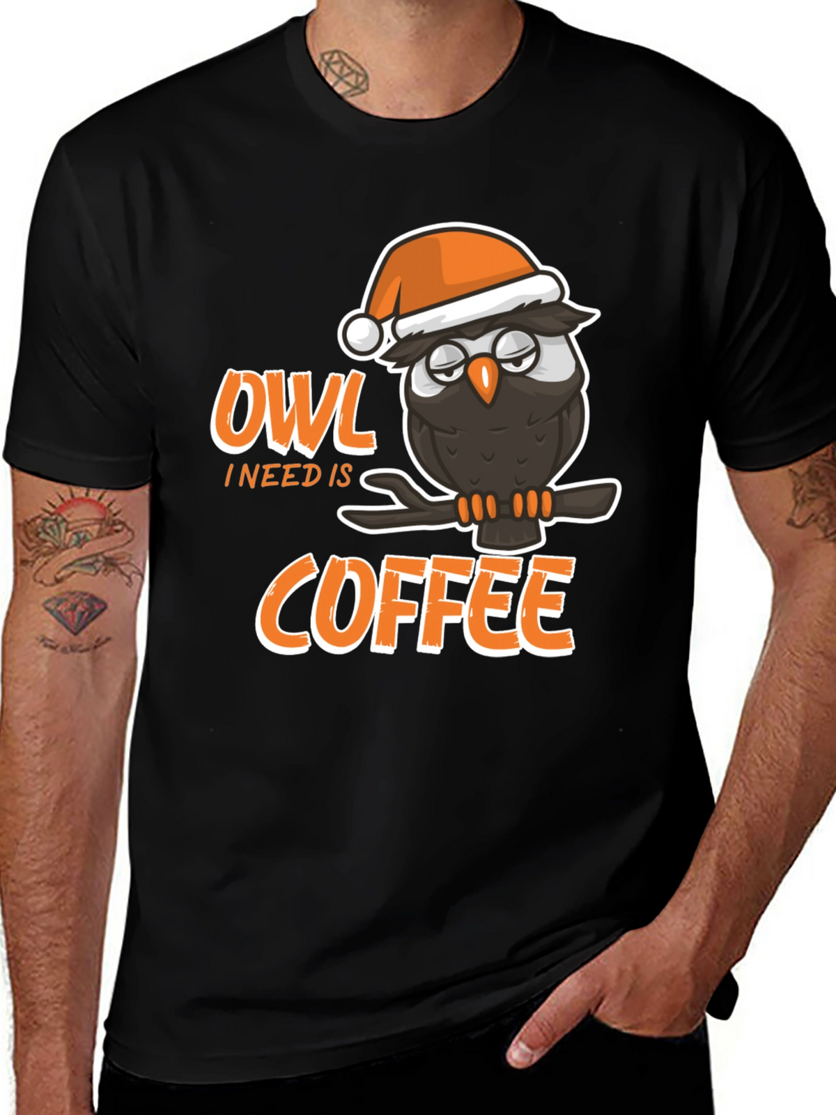 Owl I Need Is Coffee Graphic T-Shirt