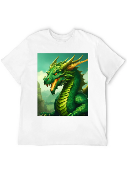 Dragon Graphic Tee - Black Cotton Shirt