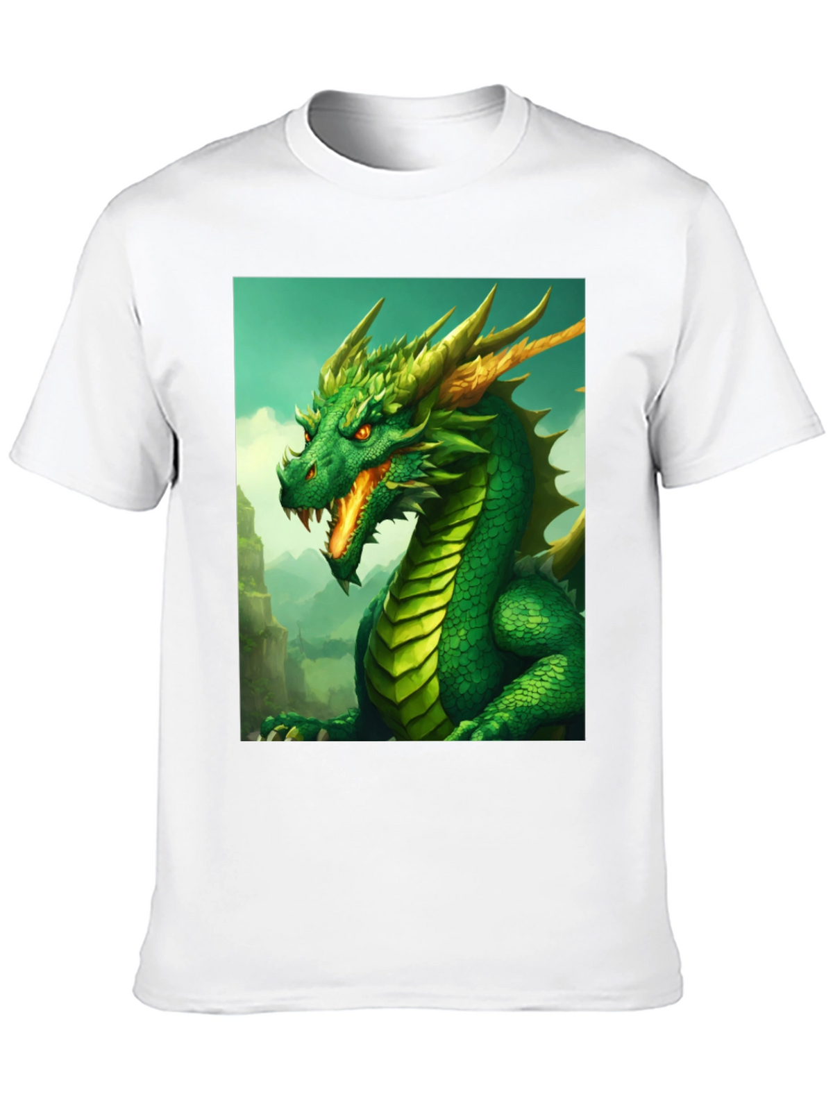 Dragon Graphic Tee - Black Cotton Shirt