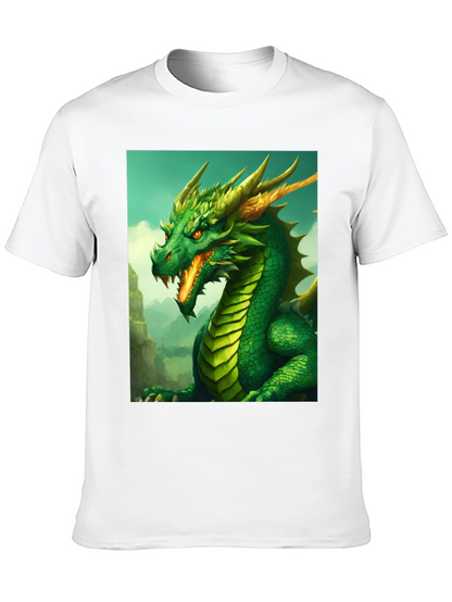 Dragon Graphic Tee - Black Cotton Shirt