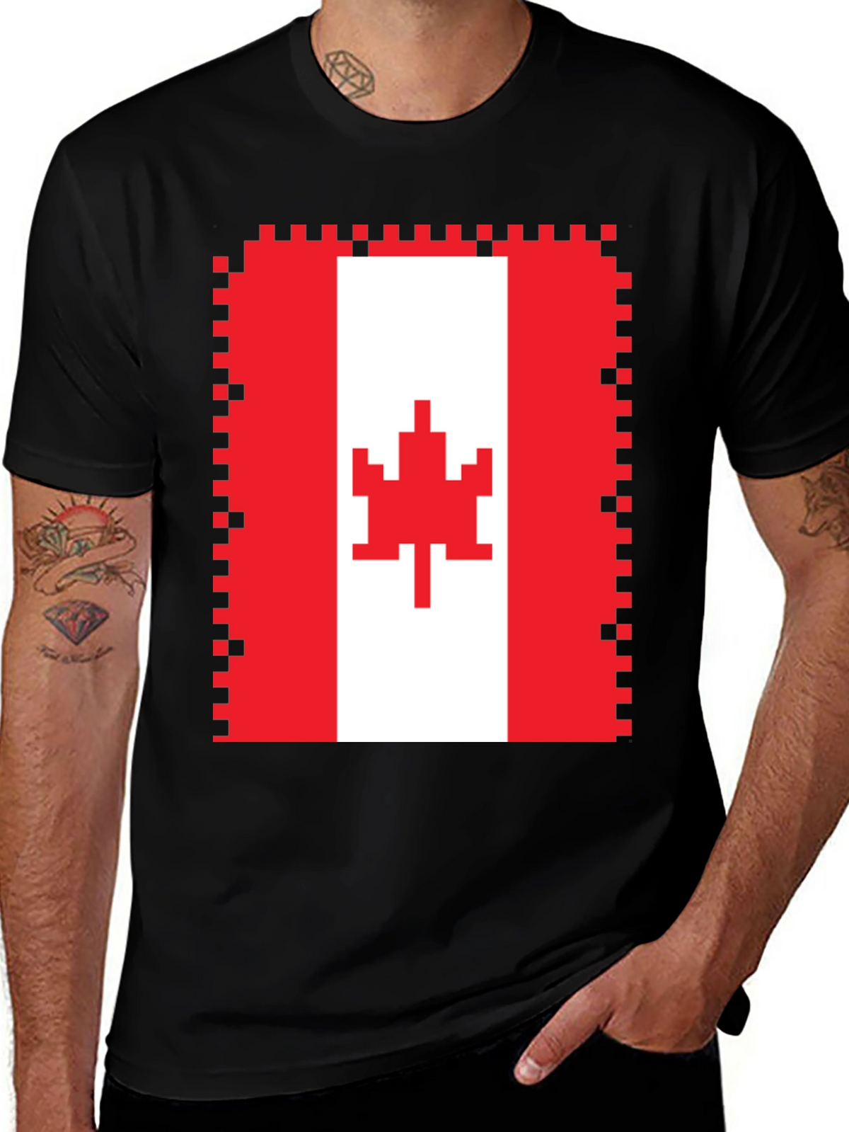 Pixelated Canadian Flag T-Shirt
