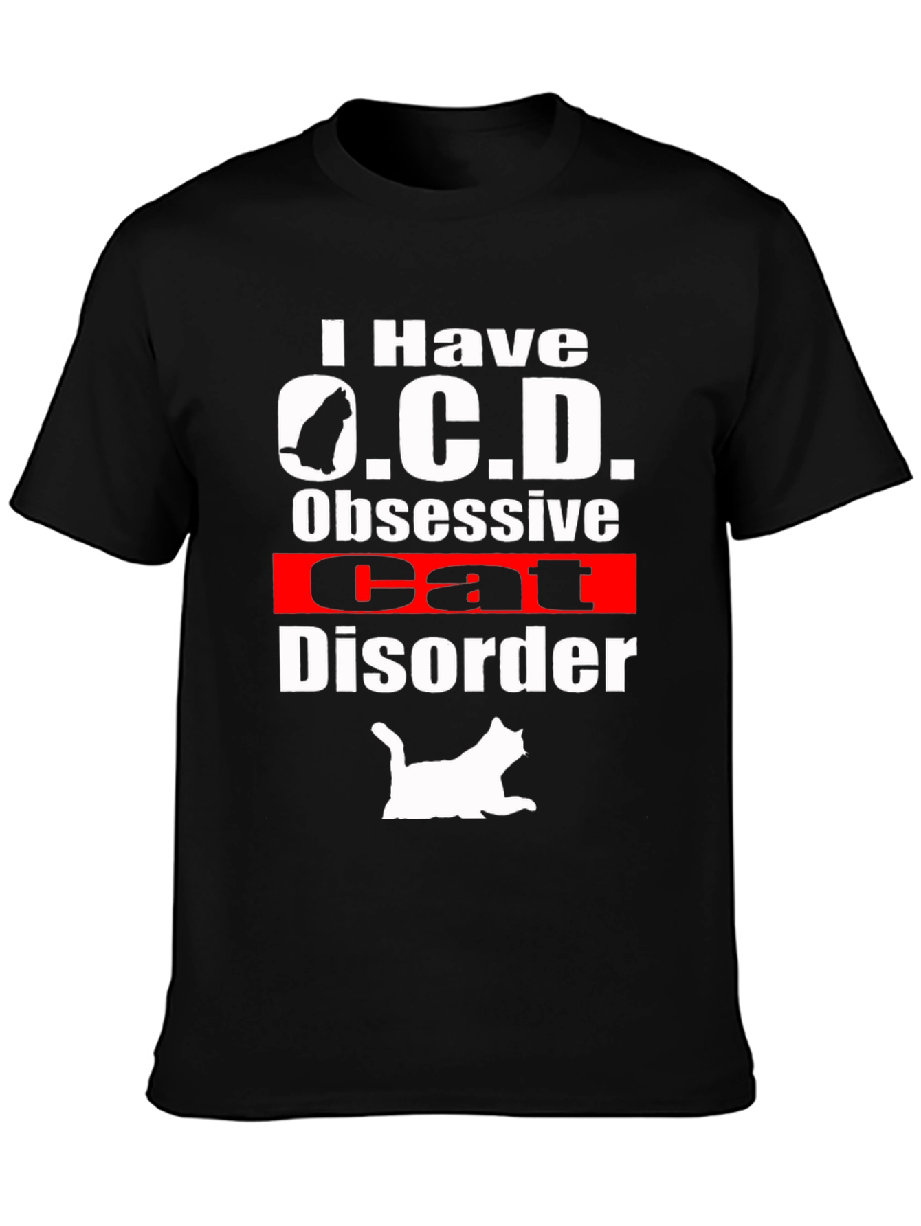 Obsessive Cat Disorder T-Shirt Funny Novelty Tee