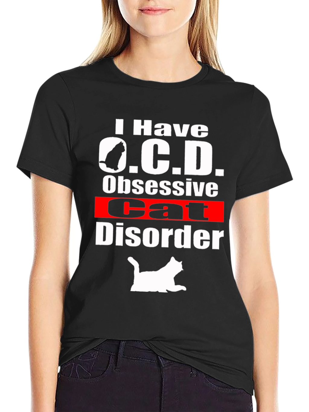 Obsessive Cat Disorder T-Shirt Funny Novelty Tee