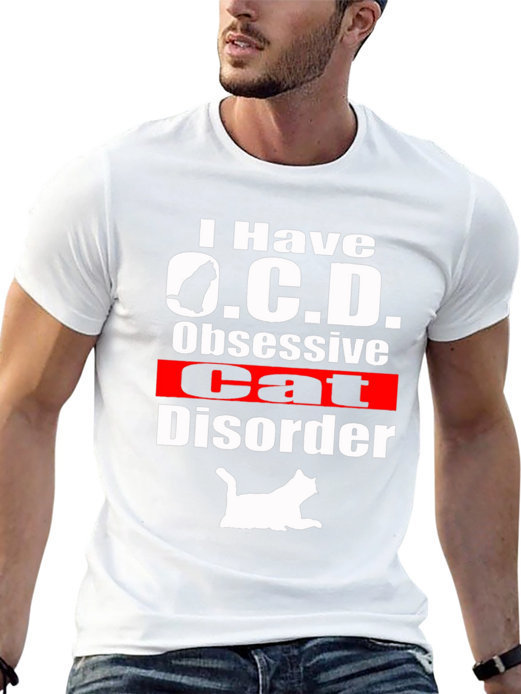 Obsessive Cat Disorder T-Shirt Funny Novelty Tee