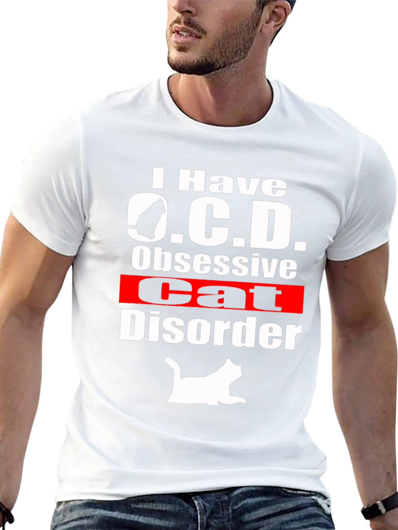Obsessive Cat Disorder T-Shirt Funny Novelty Tee