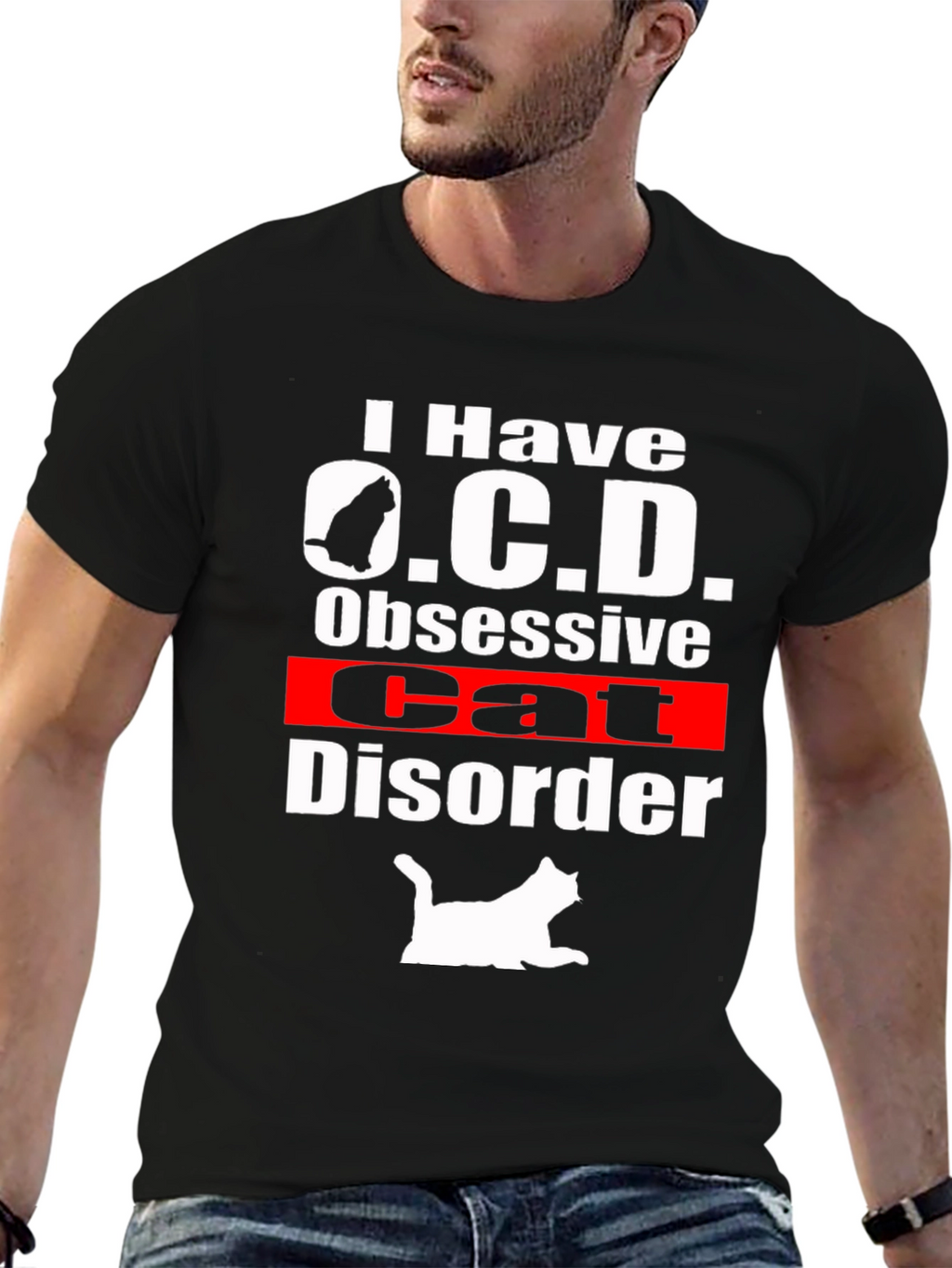 Obsessive Cat Disorder T-Shirt Funny Novelty Tee
