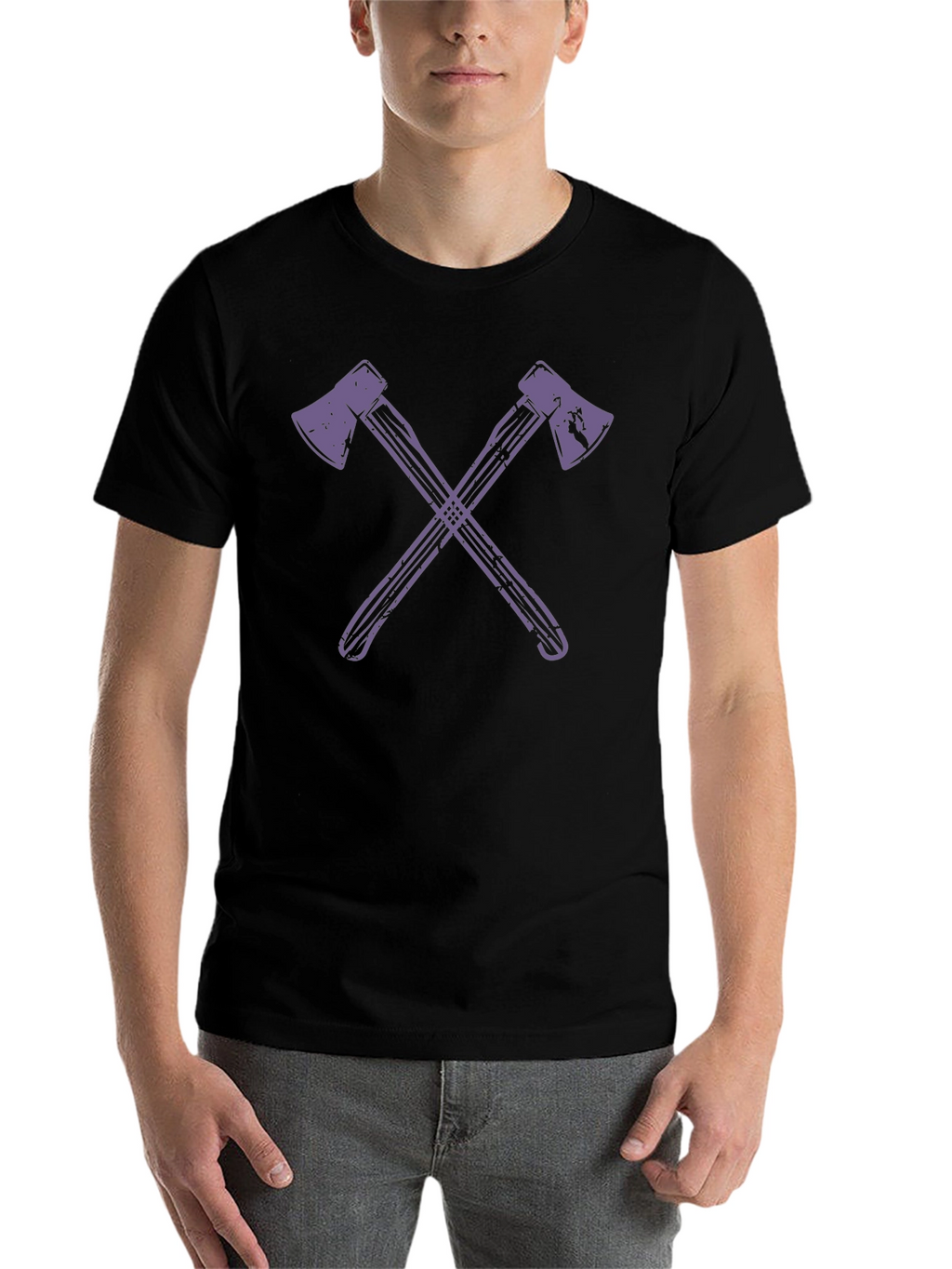 Axe Cross T-Shirt - Stylish Lumberjack Tee