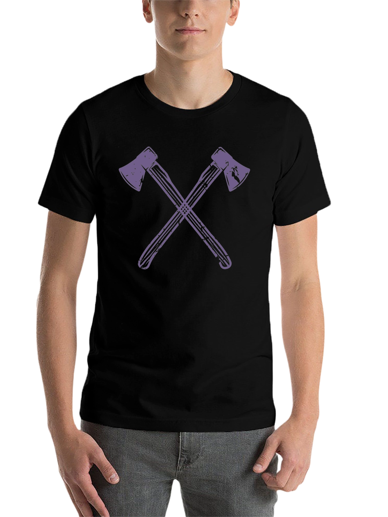 Axe Cross T-Shirt - Stylish Lumberjack Tee