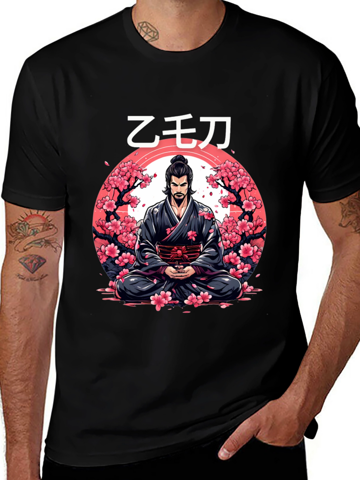 Samurai Cherry Blossom Graphic Tee