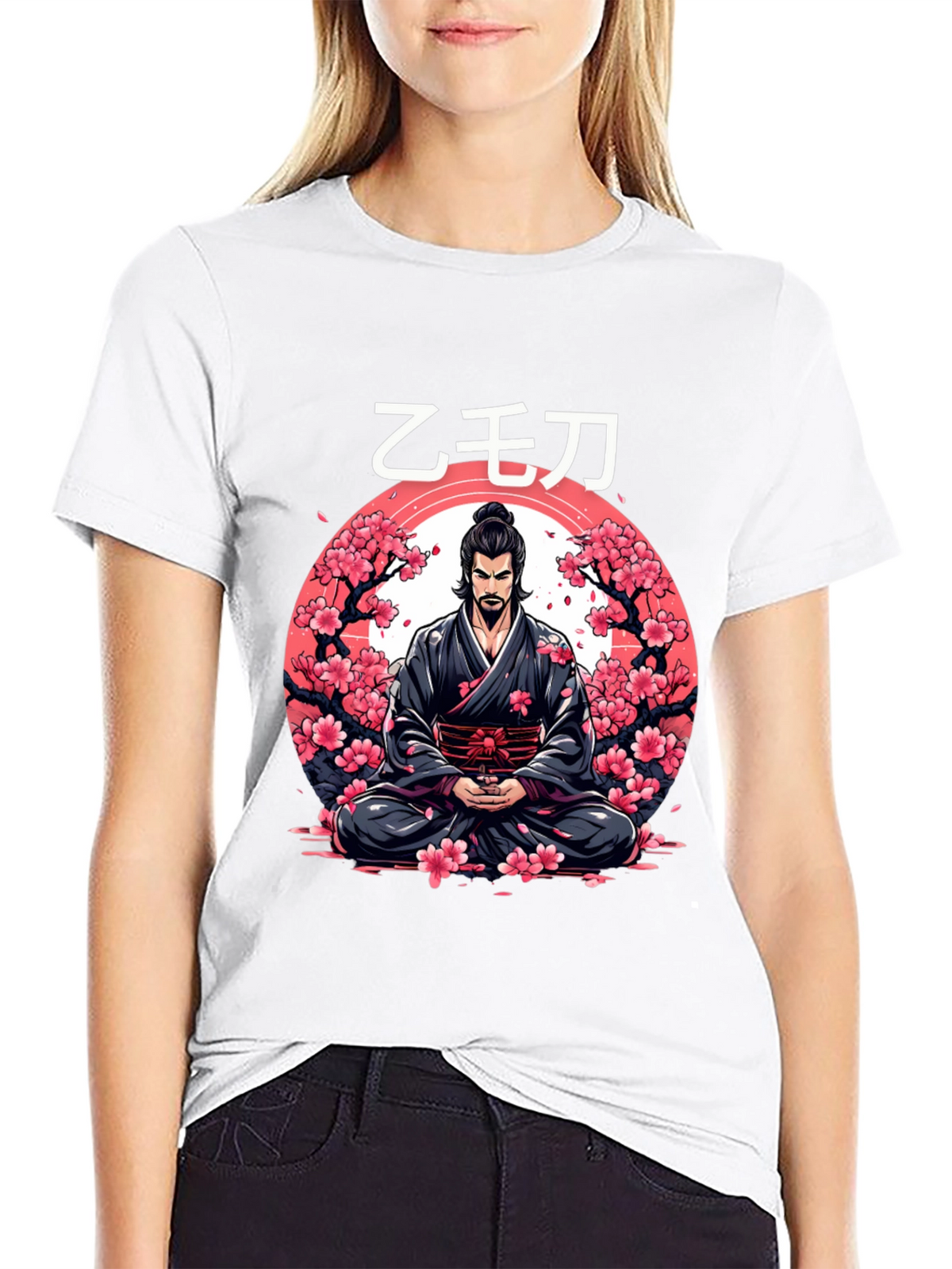 Samurai Cherry Blossom Graphic Tee