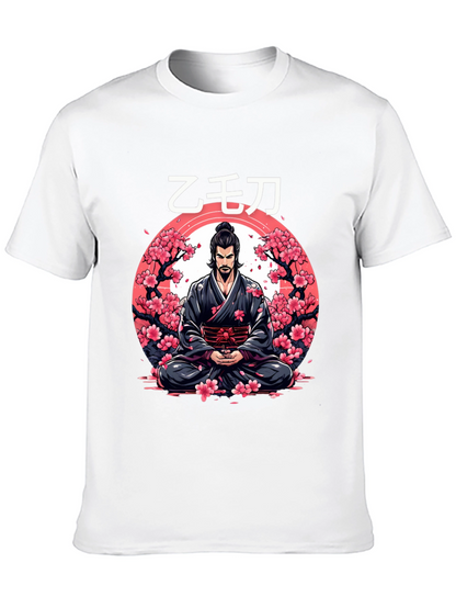 Samurai Cherry Blossom Graphic Tee