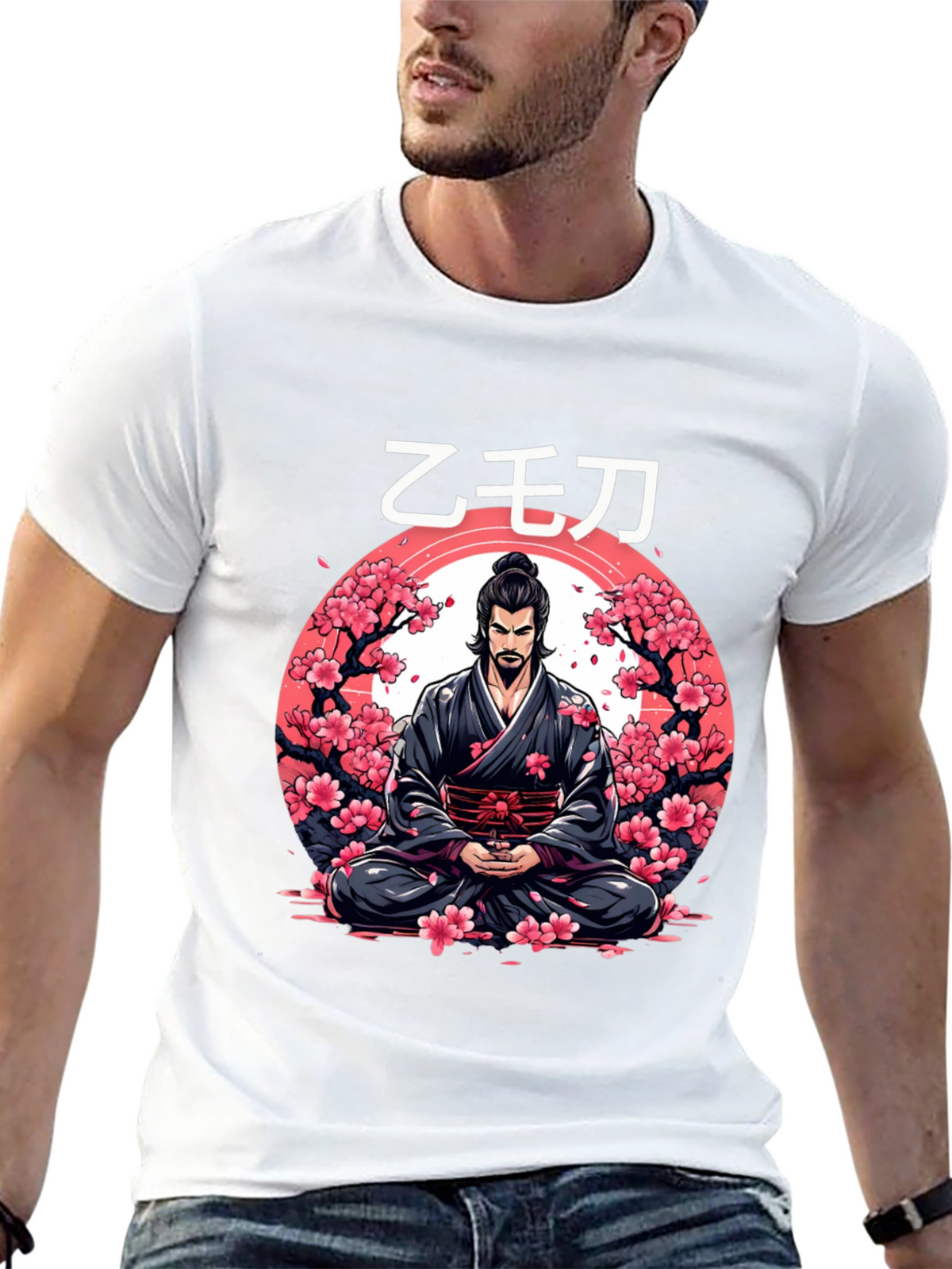 Samurai Cherry Blossom Graphic Tee