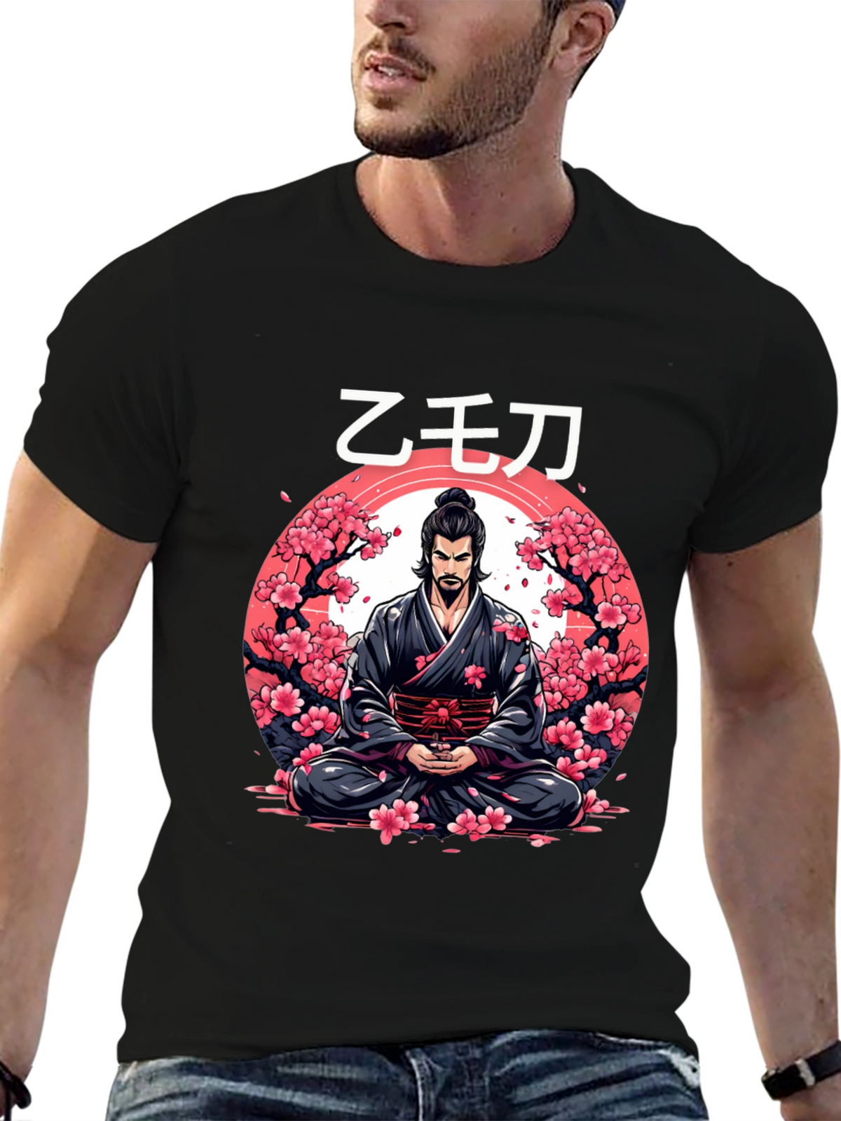 Samurai Cherry Blossom Graphic Tee