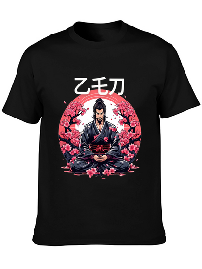 Samurai Cherry Blossom Graphic Tee