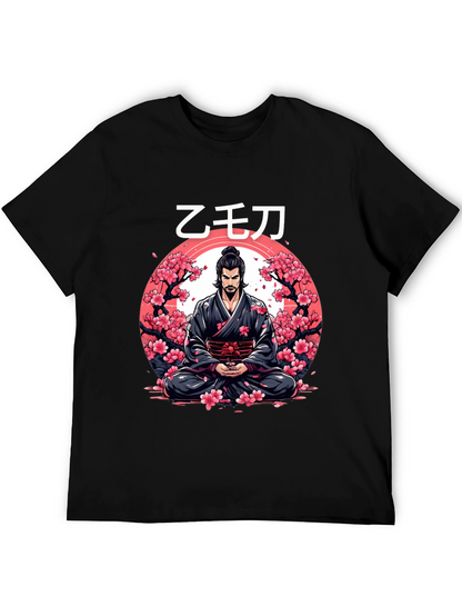 Samurai Cherry Blossom Graphic Tee