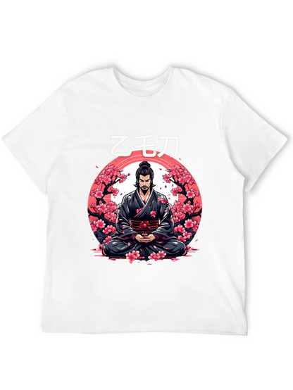 Samurai Cherry Blossom Graphic Tee