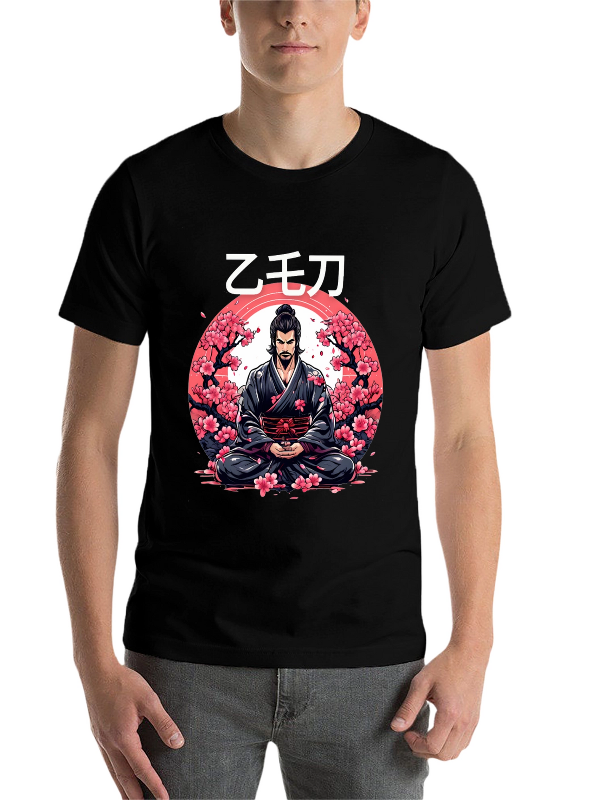 Samurai Cherry Blossom Graphic Tee